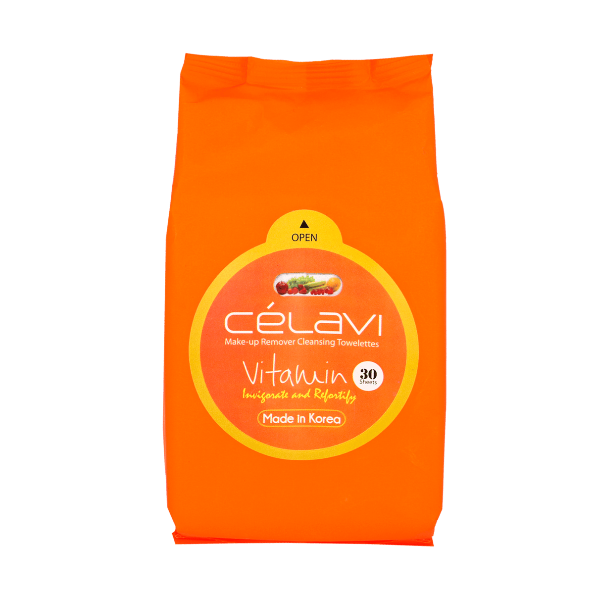 Toallitas Limpiadoras Desmaquillantes Celavi Vitamina M/T007VITAMIN 30 Unidades