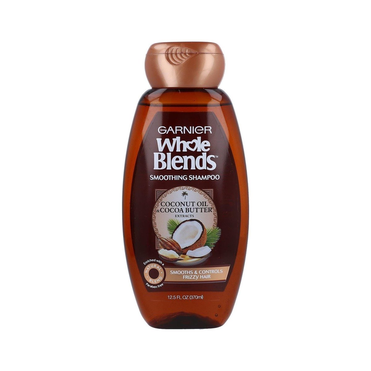 Shampoo Garnier Whole Blends Aceite de Coco y Manteca de Cacao 370 ml
