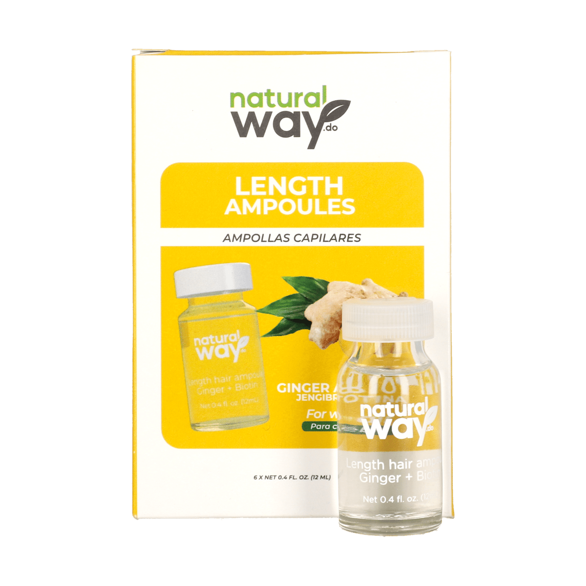 Ampollas Capilares De Jengibre Y Biotina Natural Way 6 uds 