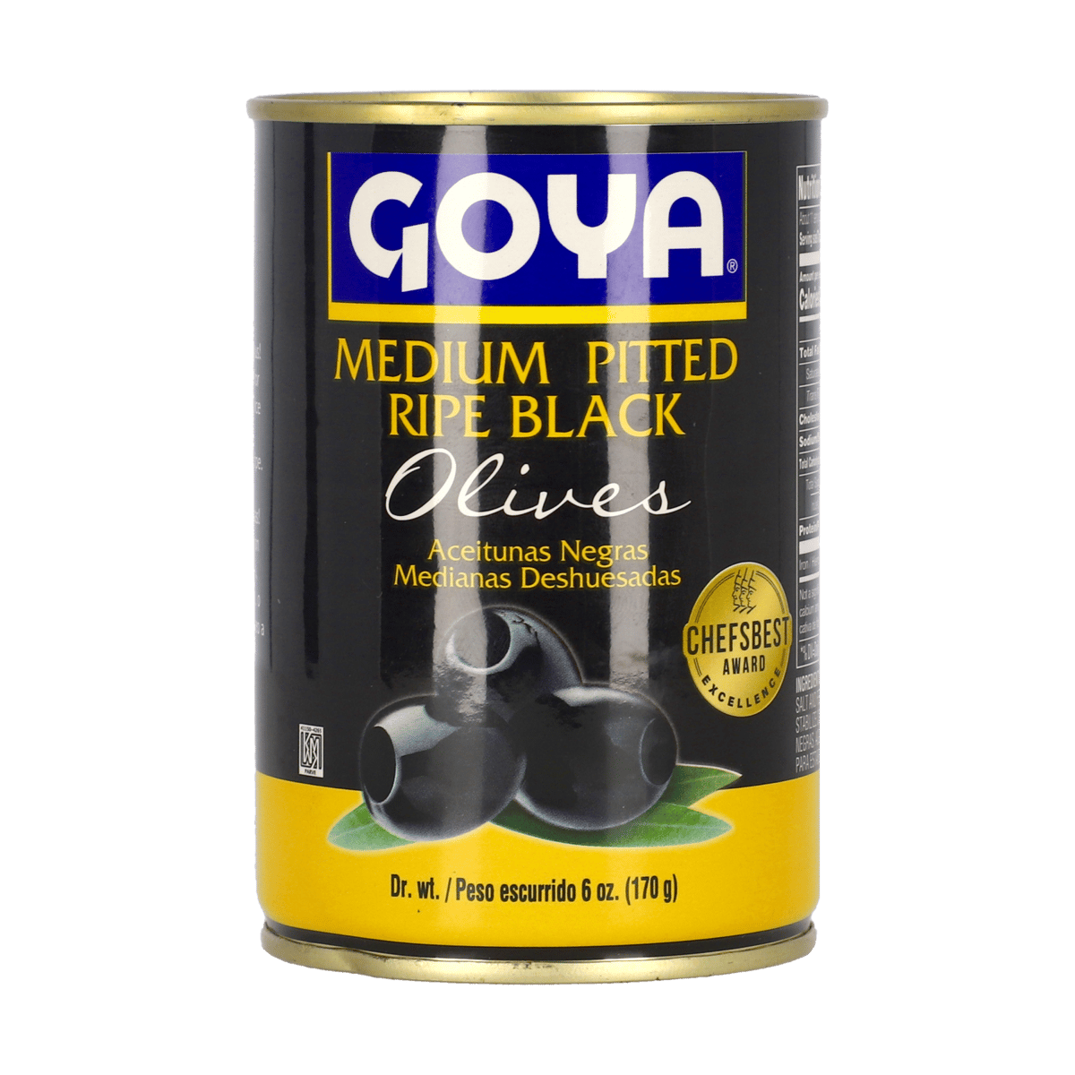 Aceitunas Negras Goya Medianas Sin Hueso 170g