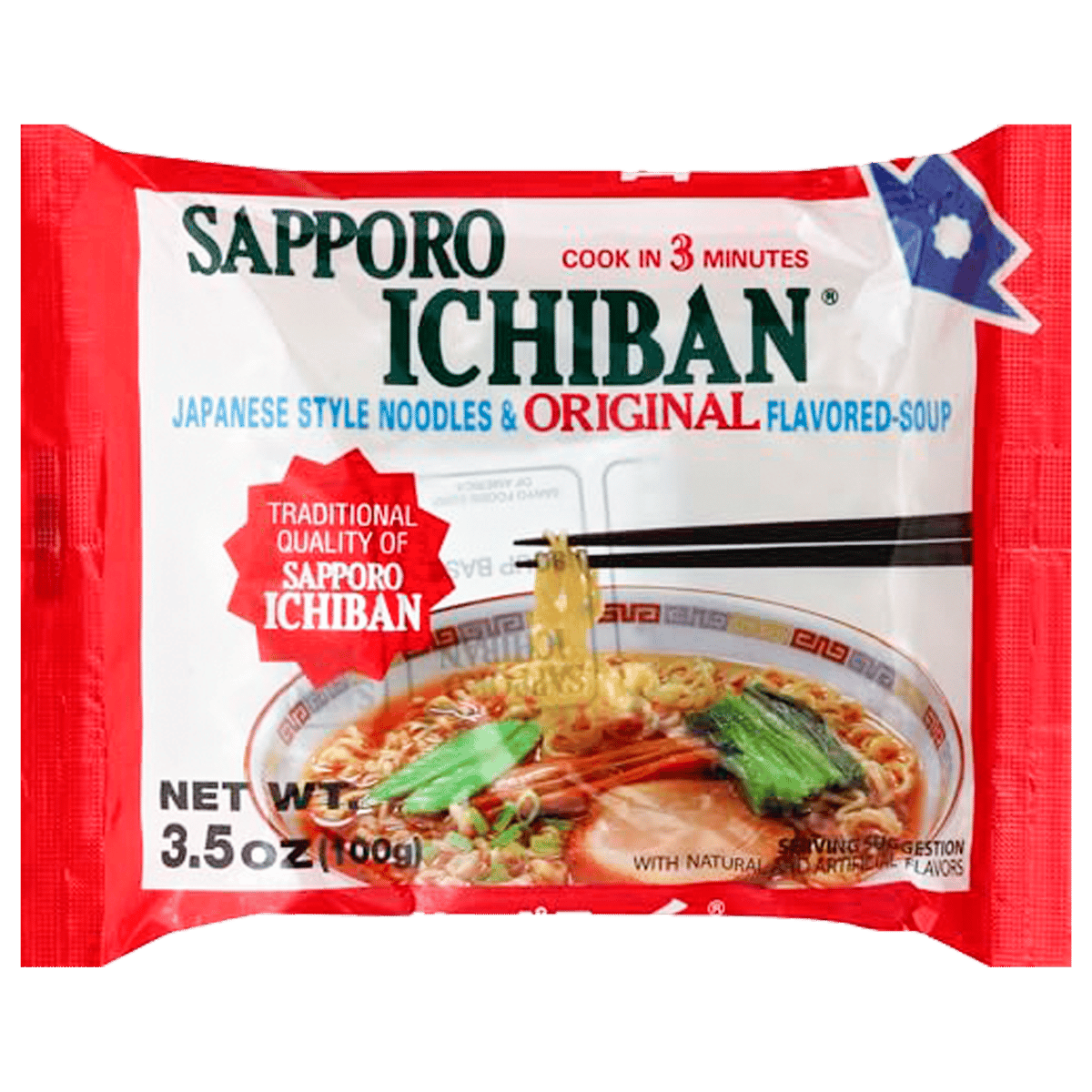 Sopa Instantánea Ichiban Sapporo Ramen 3.5 oz