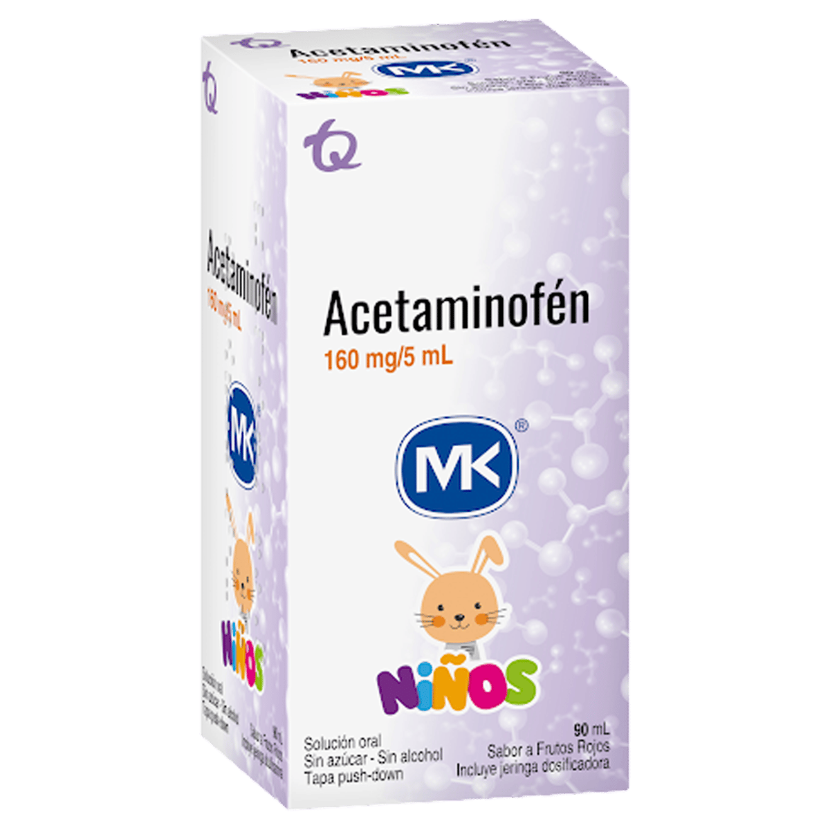 Acetaminofén MK Jarabe Infantil 160 mg / 5 ml (Frasco de 90 ml)