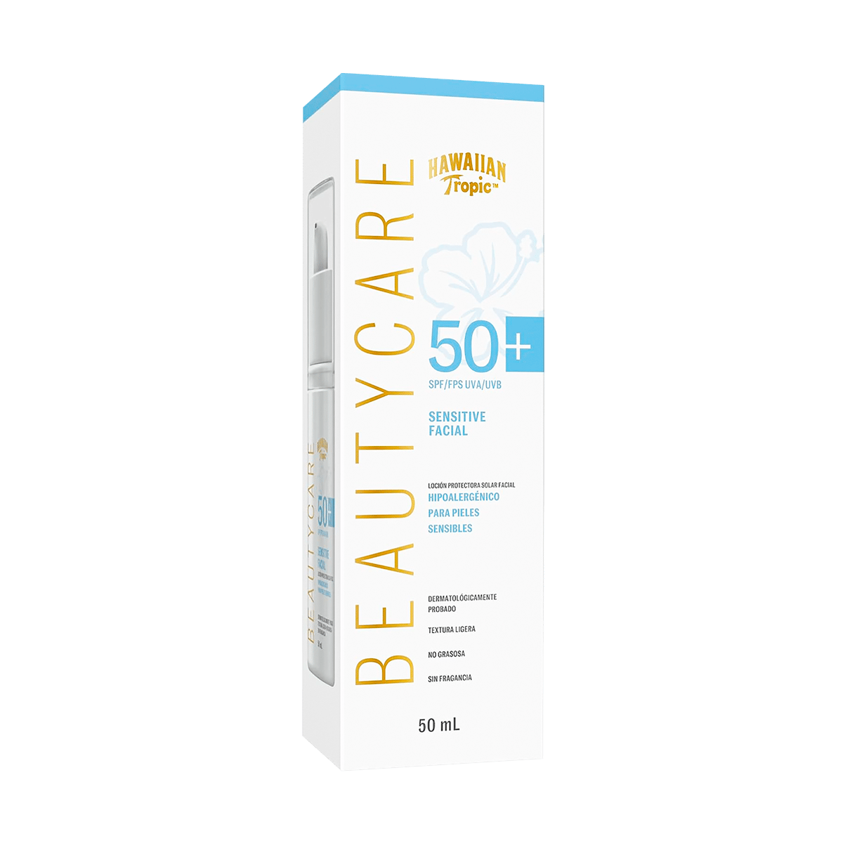 Loción Protectora Solar Facial HAWAIIAN TROPIC De 50+SPF      