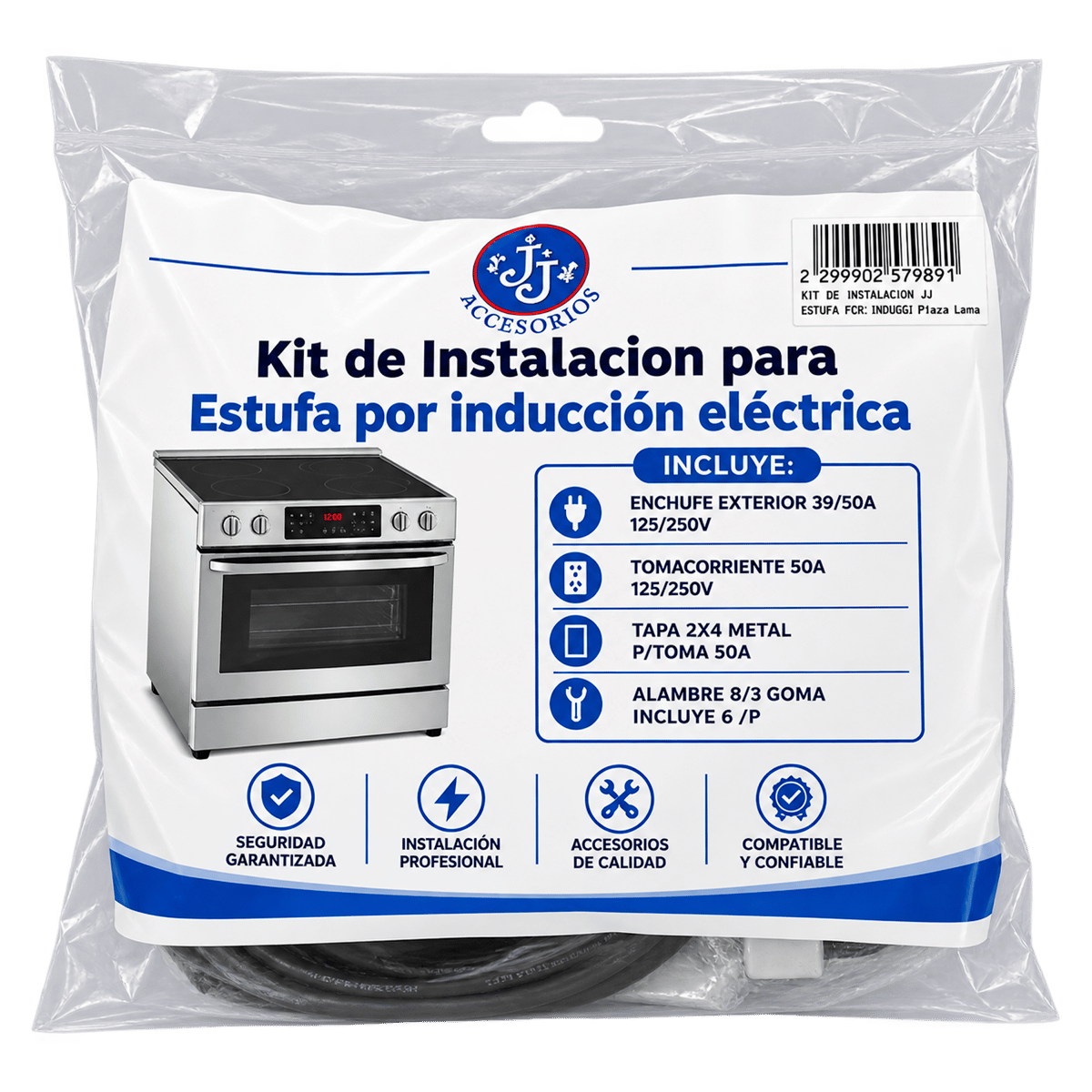 Kit de Instalación Eléctrica JJ para Estufa por Inducción y Cocina Eléctrica