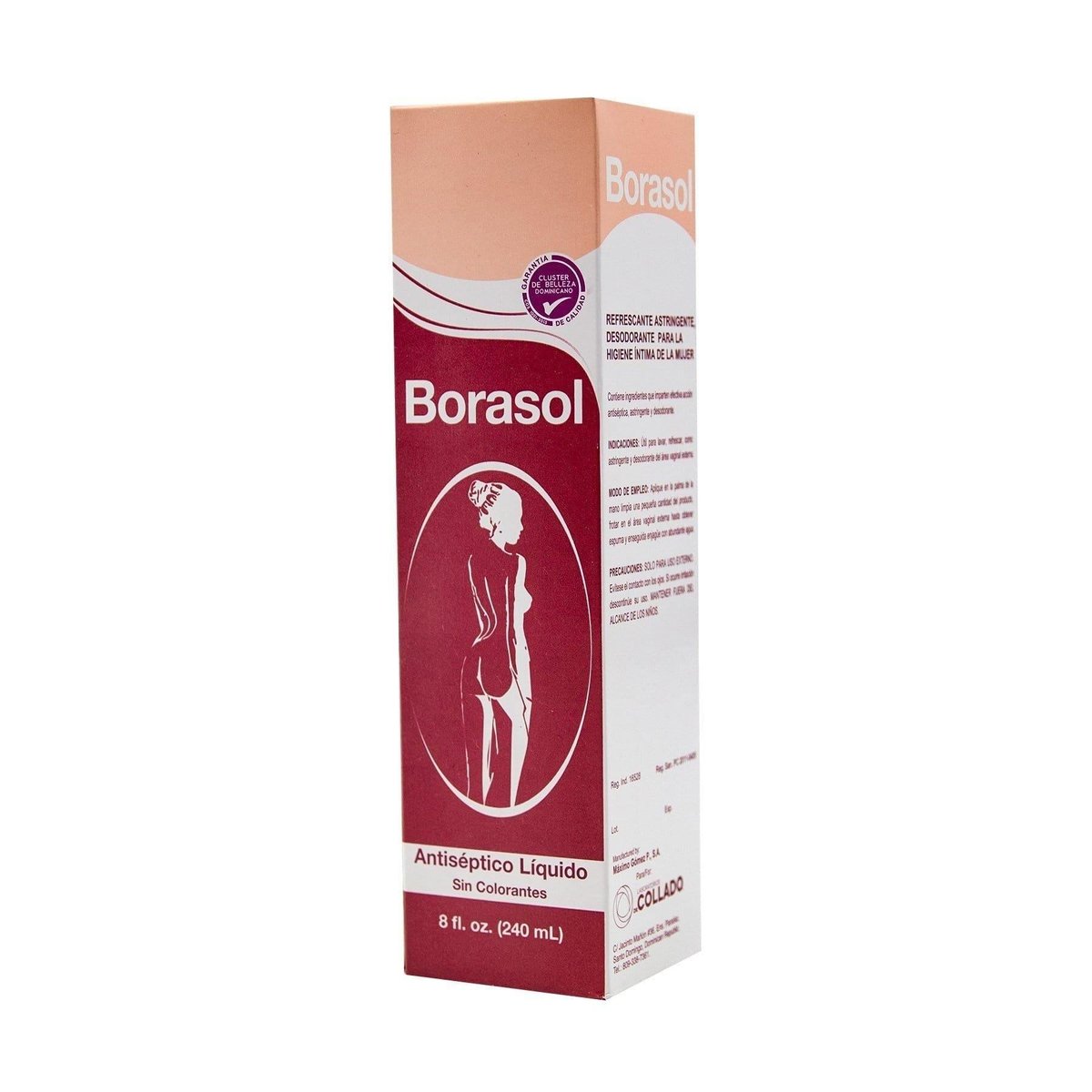 Antiséptico Líquido Borasol Sin Colorantes 8 Oz