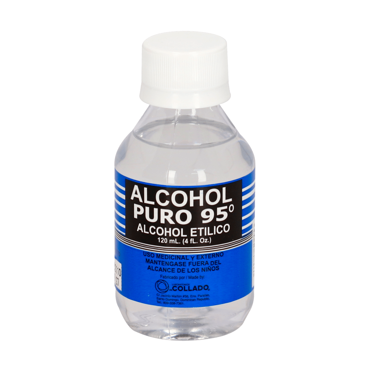 Alcohol Puro Etílico 95º Collado 4 Oz