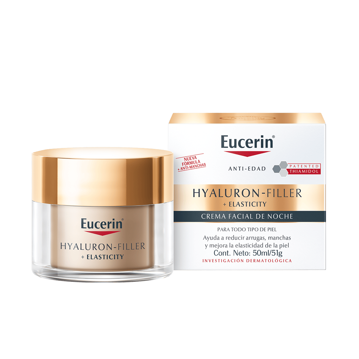 Crema Facial de Noche Eucerin Hyaluron-Filler + Elasticity