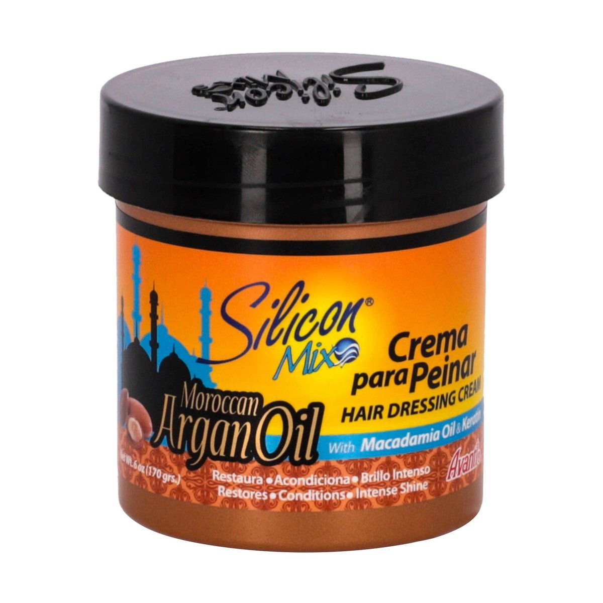 Crema Para Peinar Silicom Mix Con Aceite De Argán 6 Oz