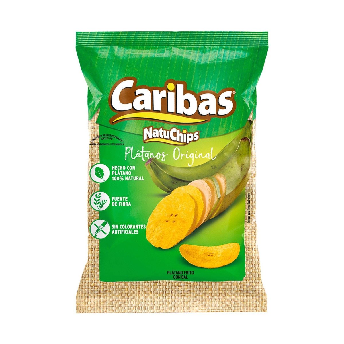 Platanitos Caribas Natuchips Original 52 g