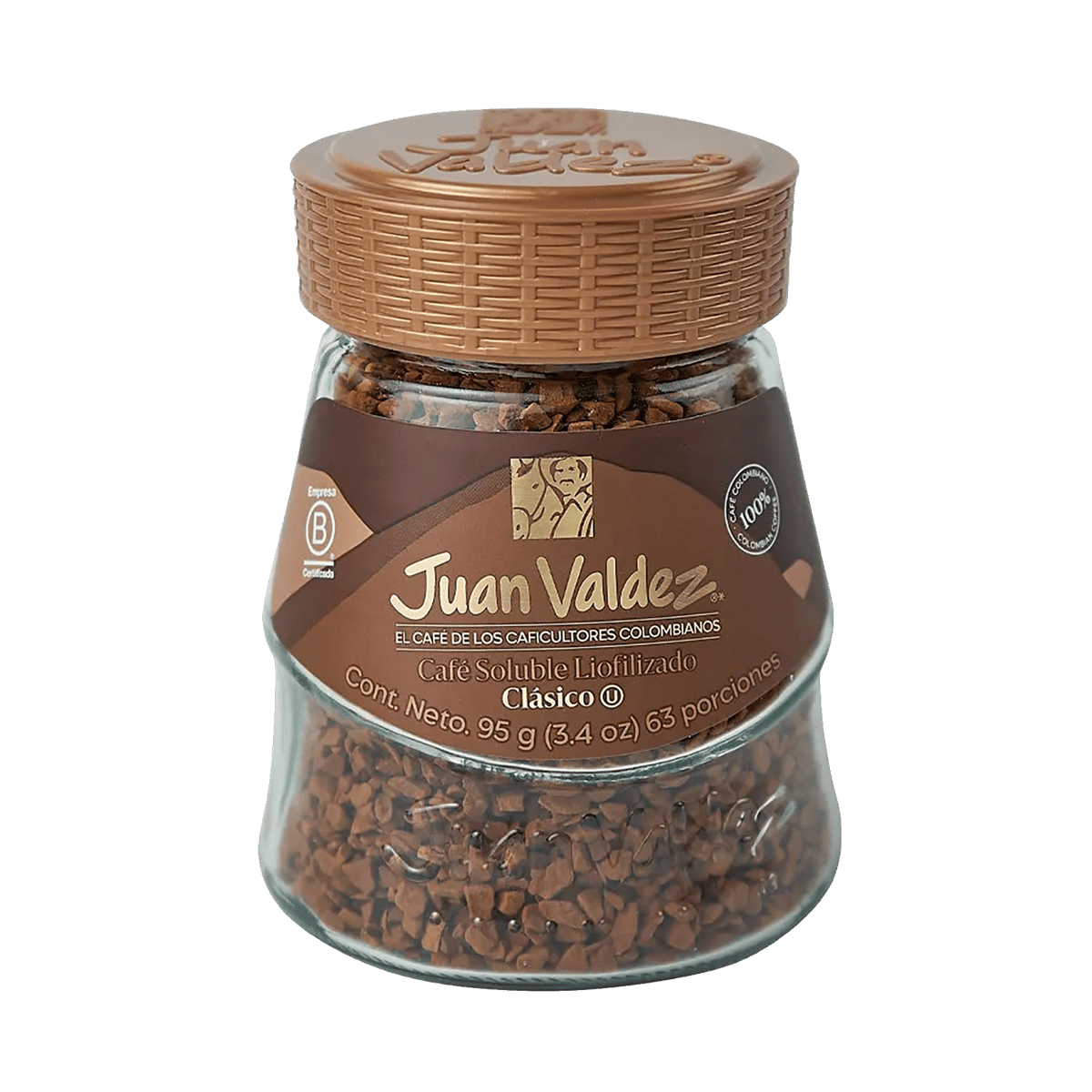 Café Clásico Soluble Liofilizado Juan Valdez 95 g 