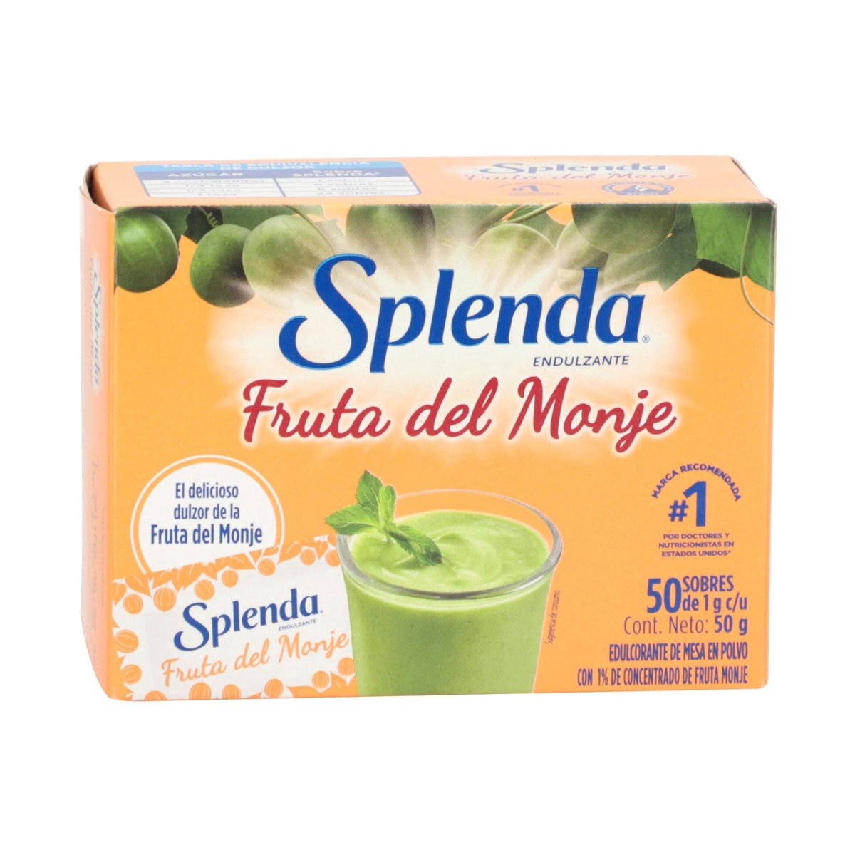 Endulzante Fruta del Monje Splenda 50 Unidades