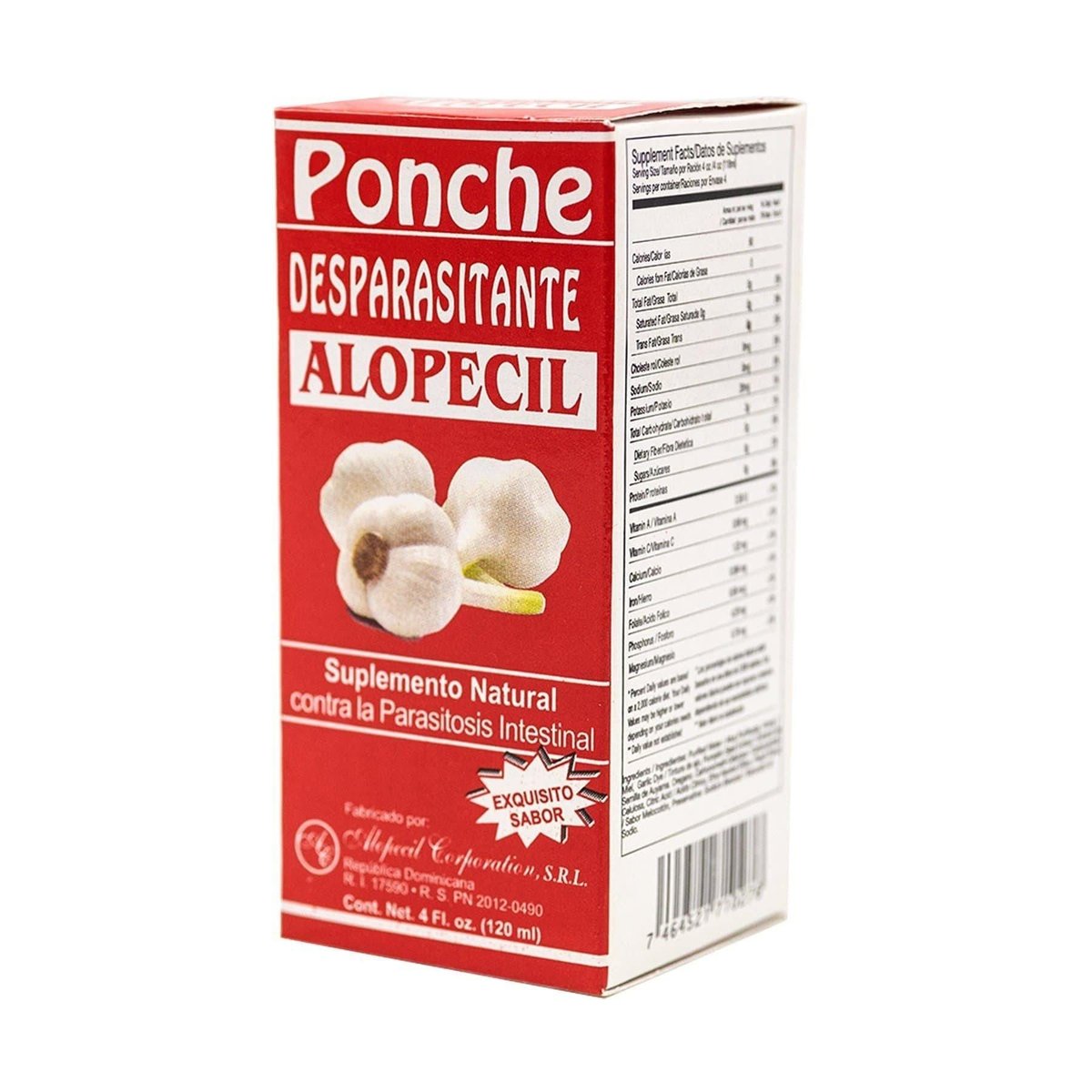 Ponche Desparasitante Alopecil 4 Oz
