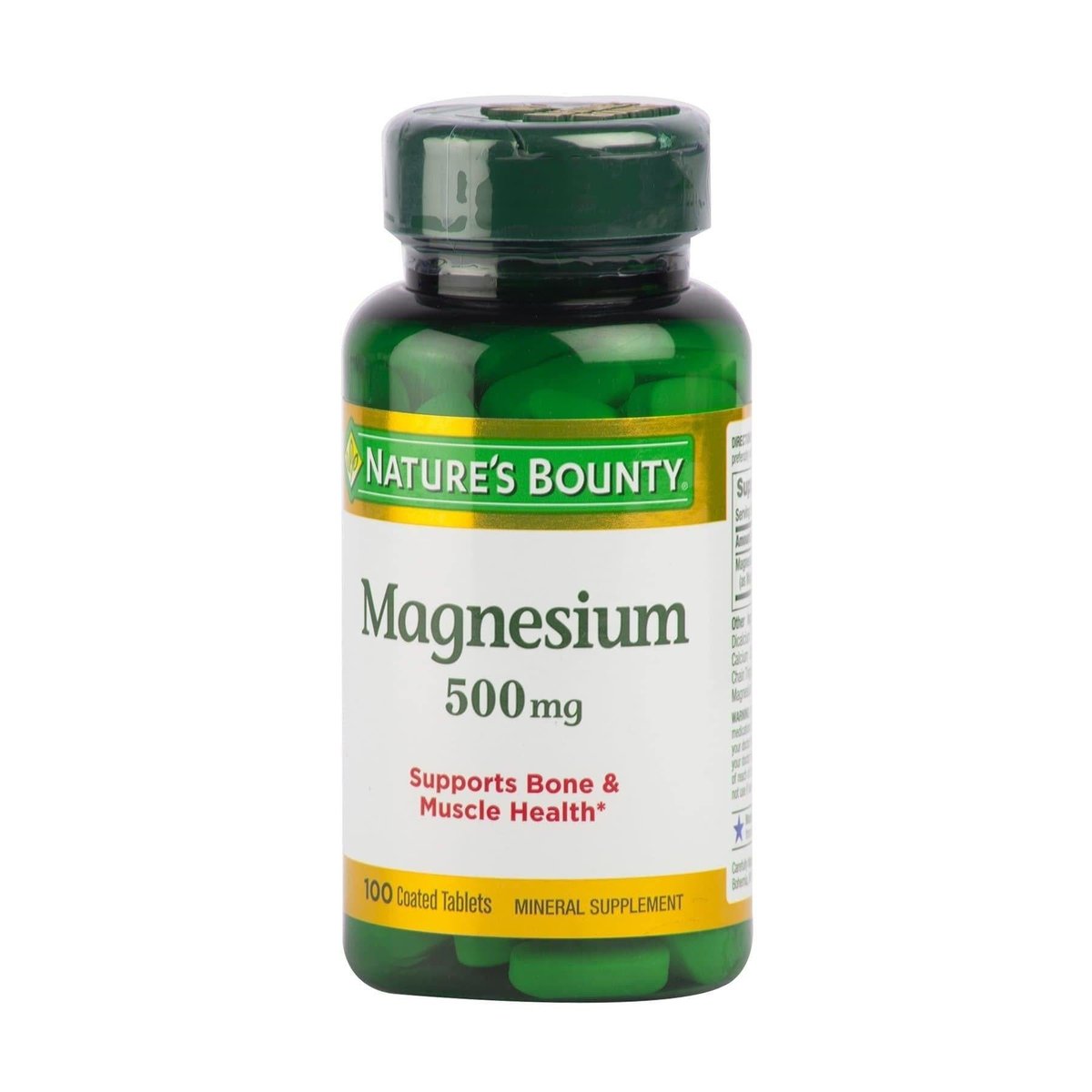 Capletas de Magnesio Nature's Bounty  500mg 100 Uds