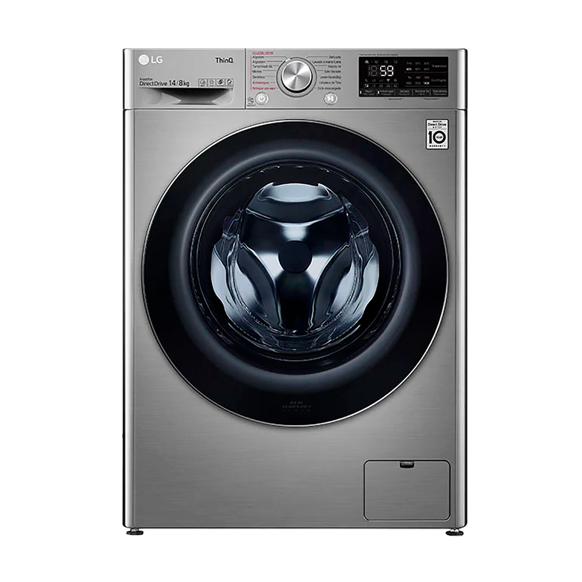 Lavadora Secadora Eléctrica LG 14kg Gris WD14VV3S6C