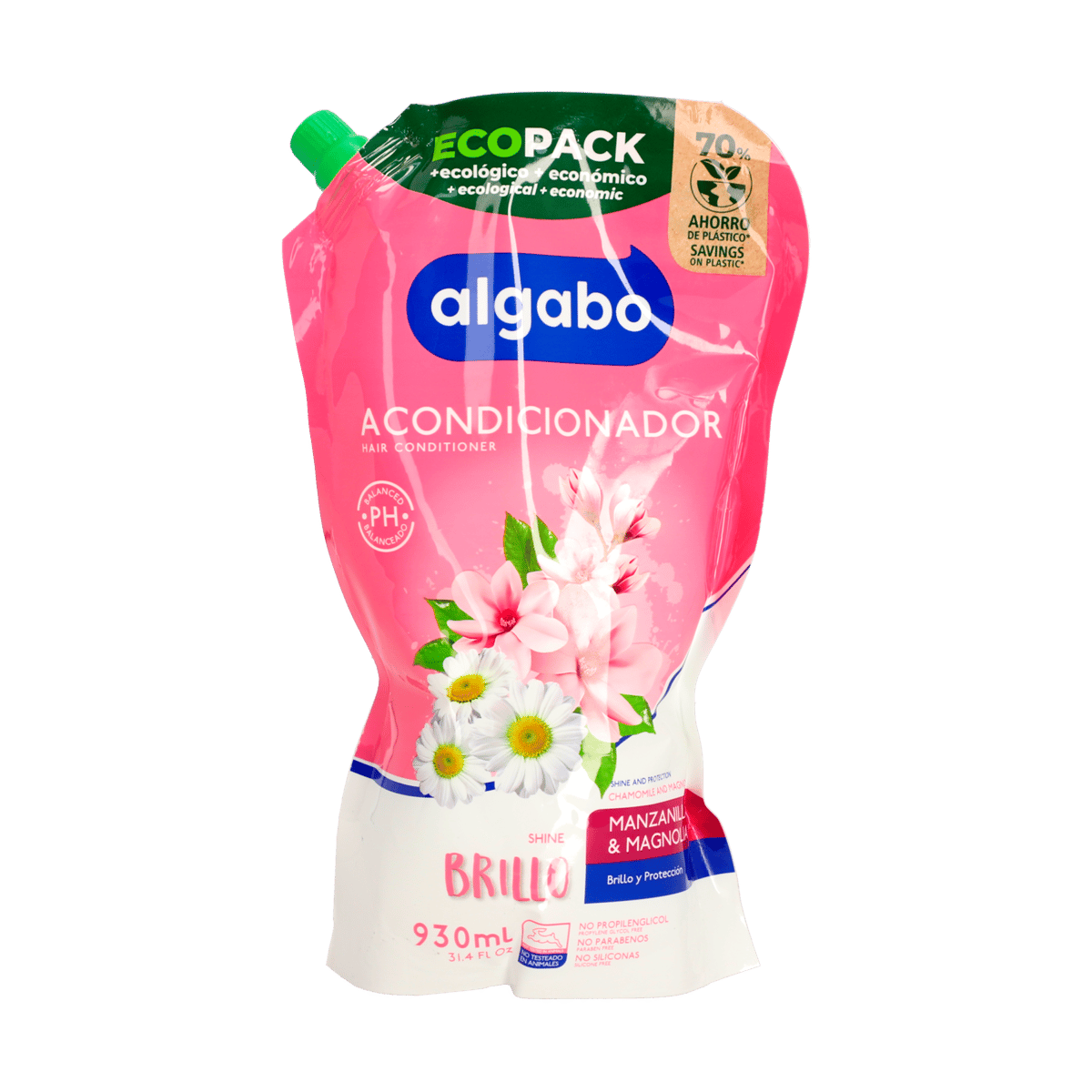 Acondicionador Algabo Ecopack Brillo Manzanilla Y Magnolia 930ml