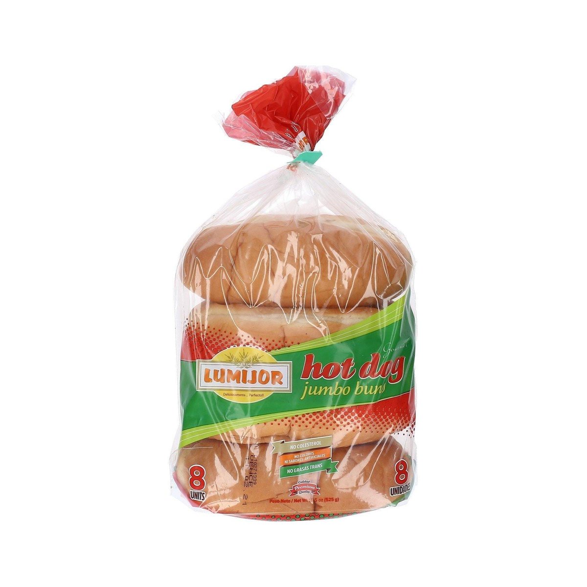 Pan para Hot Dog Jumbo Lumijor 8 Unidades 525 g
