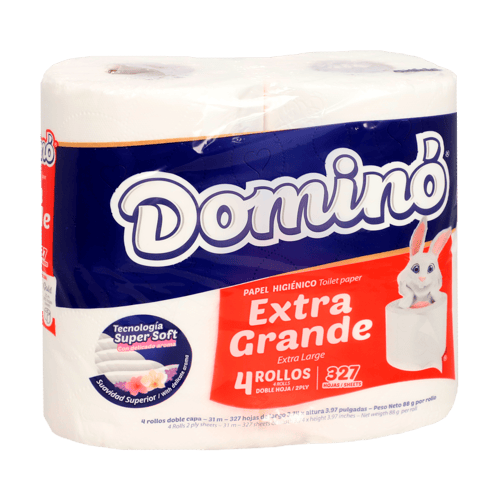 Papel Higiénico Extra Grande Dominó 4 Rollos | plaza lama