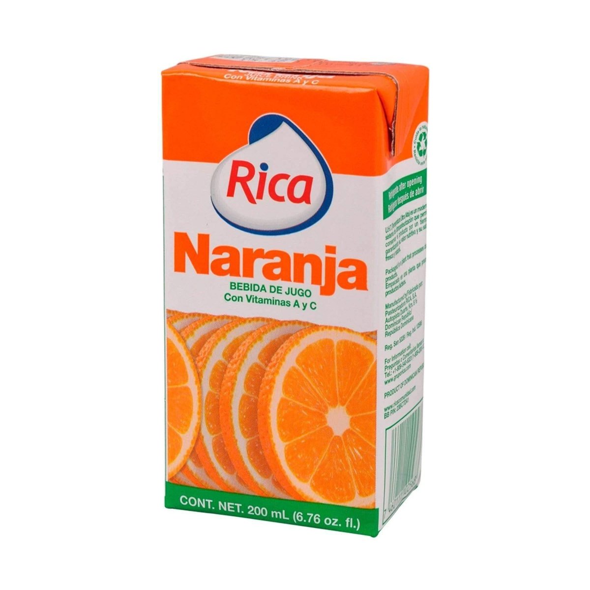 Jugo De Naranja Rica 200ml