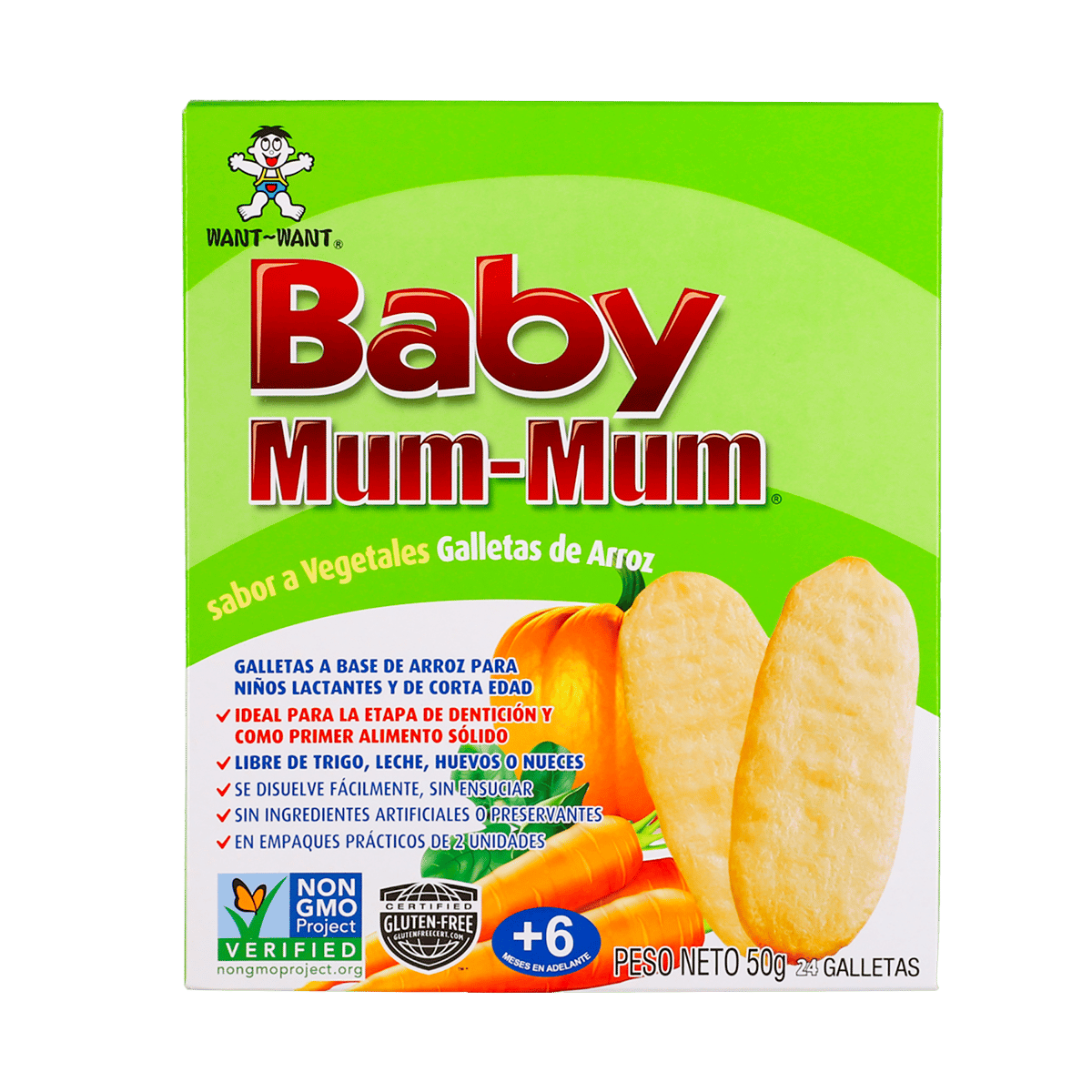 Galletas De Arroz Baby Mum-Mum Vegetales 24 uds