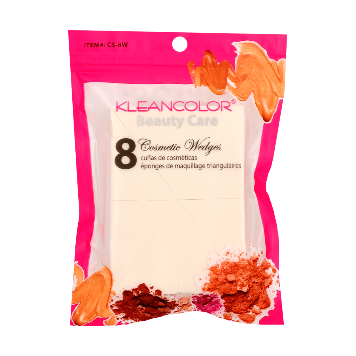 Esponja De Maquillaje Kleancolor R/CS-8W 8 Porciones