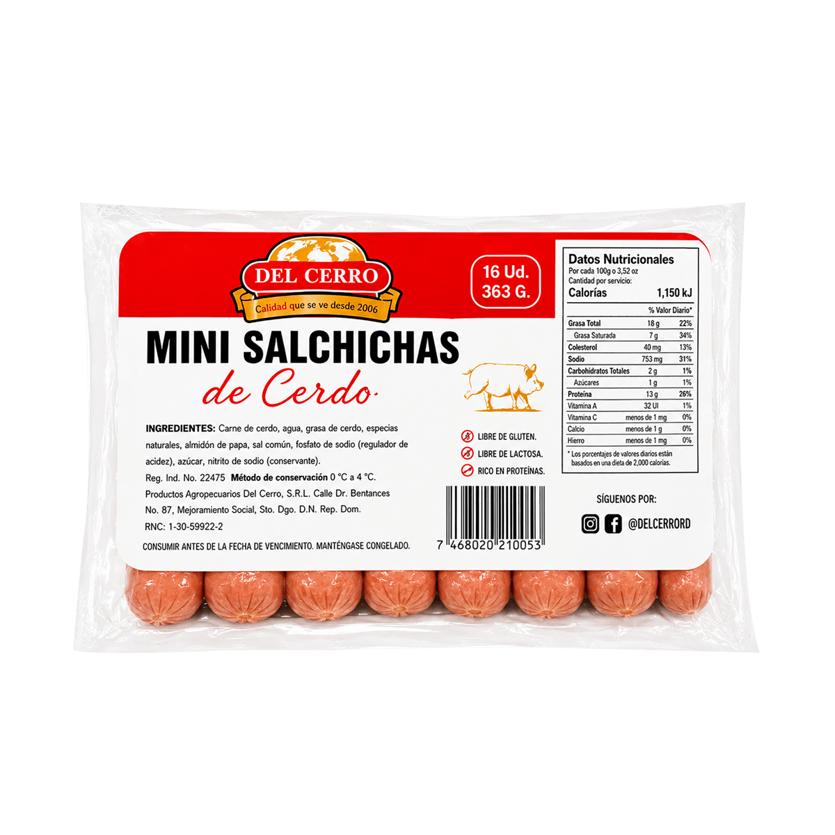 Mini Salchichas De Cerdo Del Cerro 1 Libra