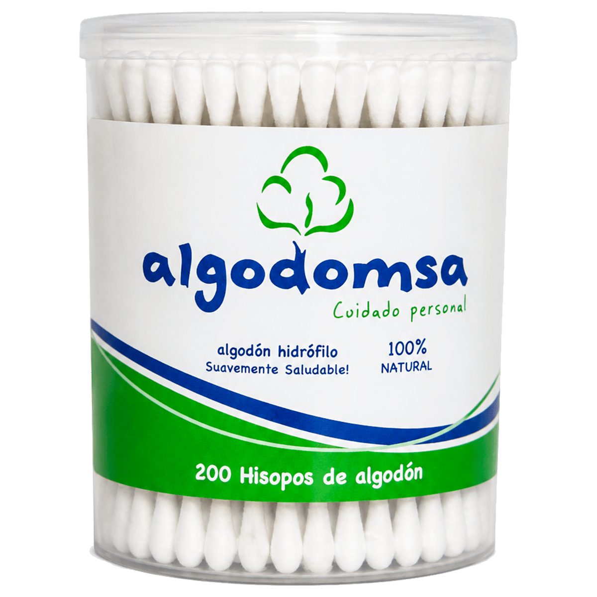 Hisopos de algodón Algodomsa 200 Unidades 