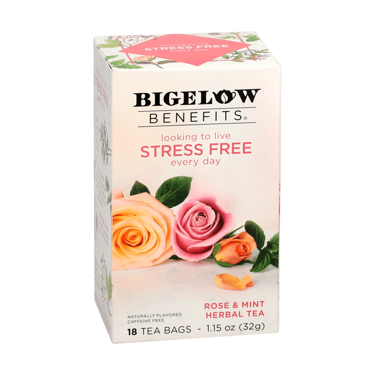 Te Bigelow Stress Free Rose Mint Herbal