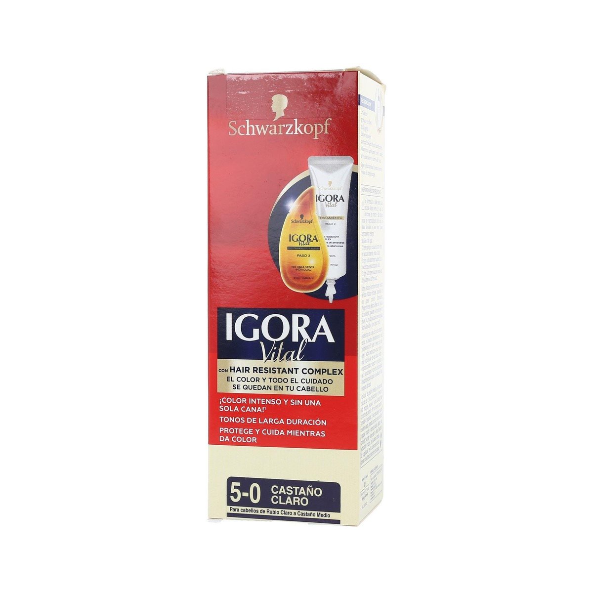 Tinte Con Tratamiento Igora Vital Castaño Claro 5-0