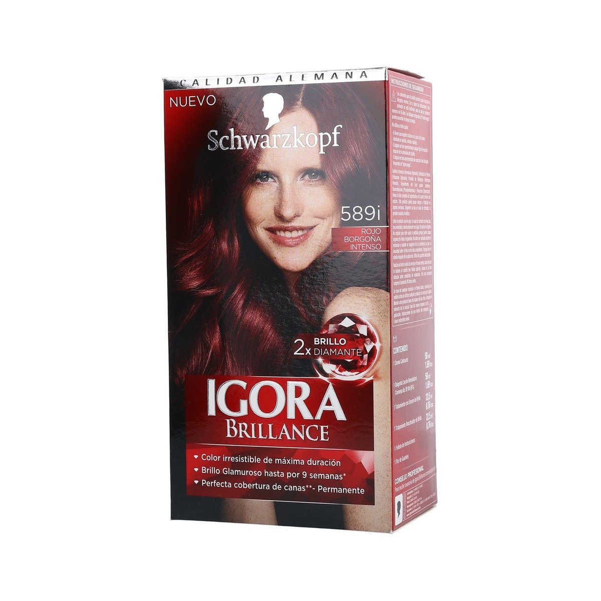 Tinte En Crema Igora Brillance Rojo Borgoña Intenso 589i