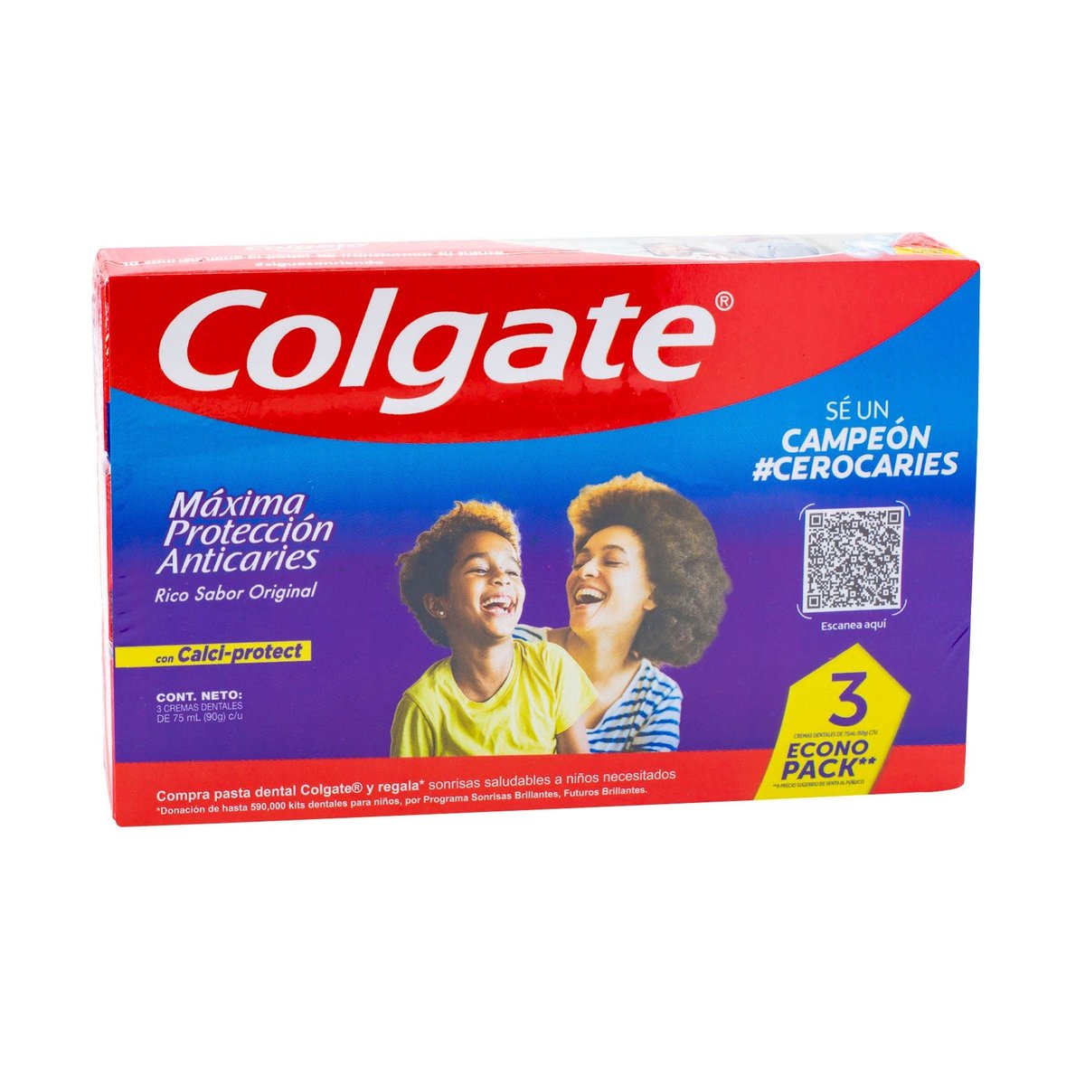Crema Dental Colgate Cavity Protection 3 Econo Pack 75ml