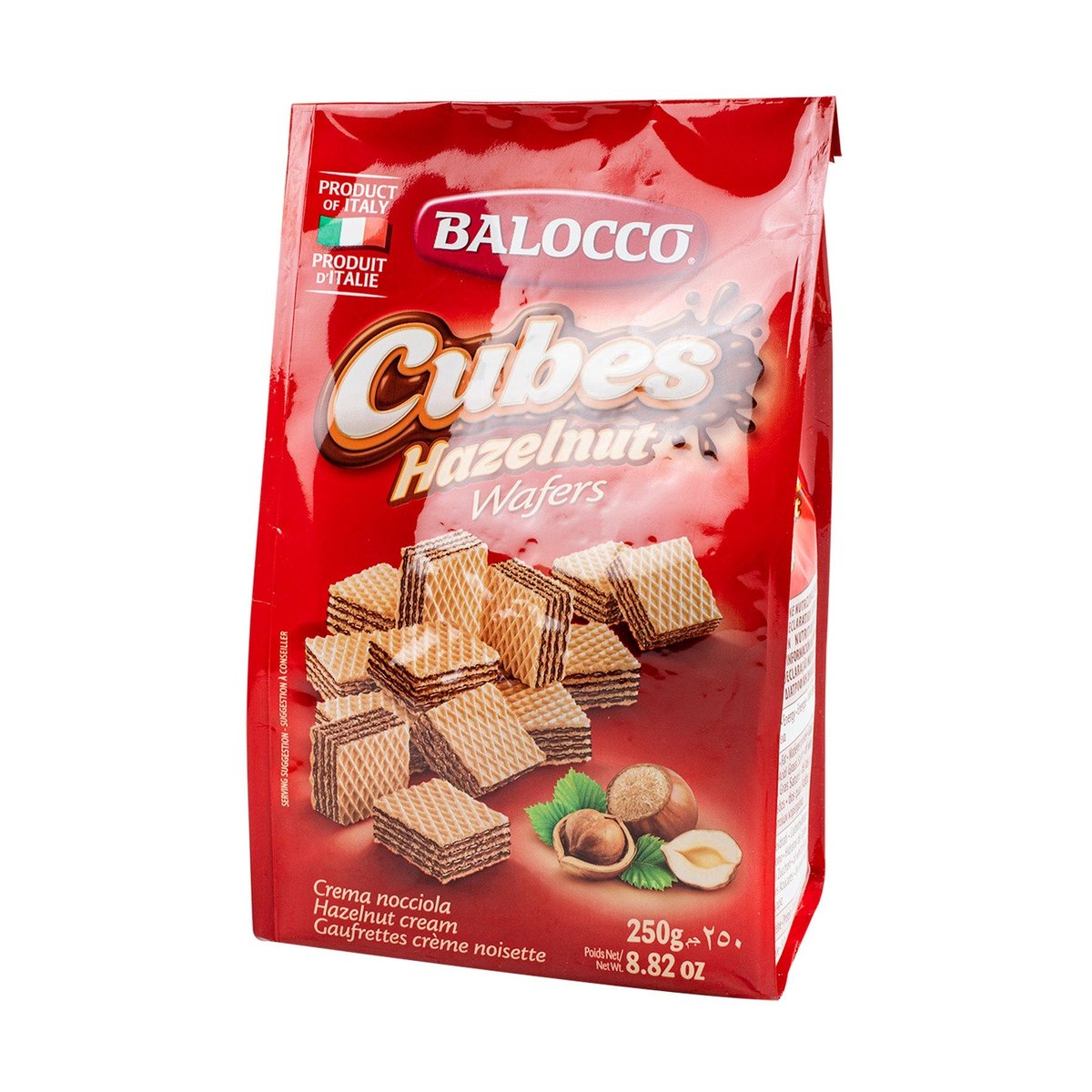 Galletas Wafers Relleno De Crema Sabor Nuez Balocco 250 g