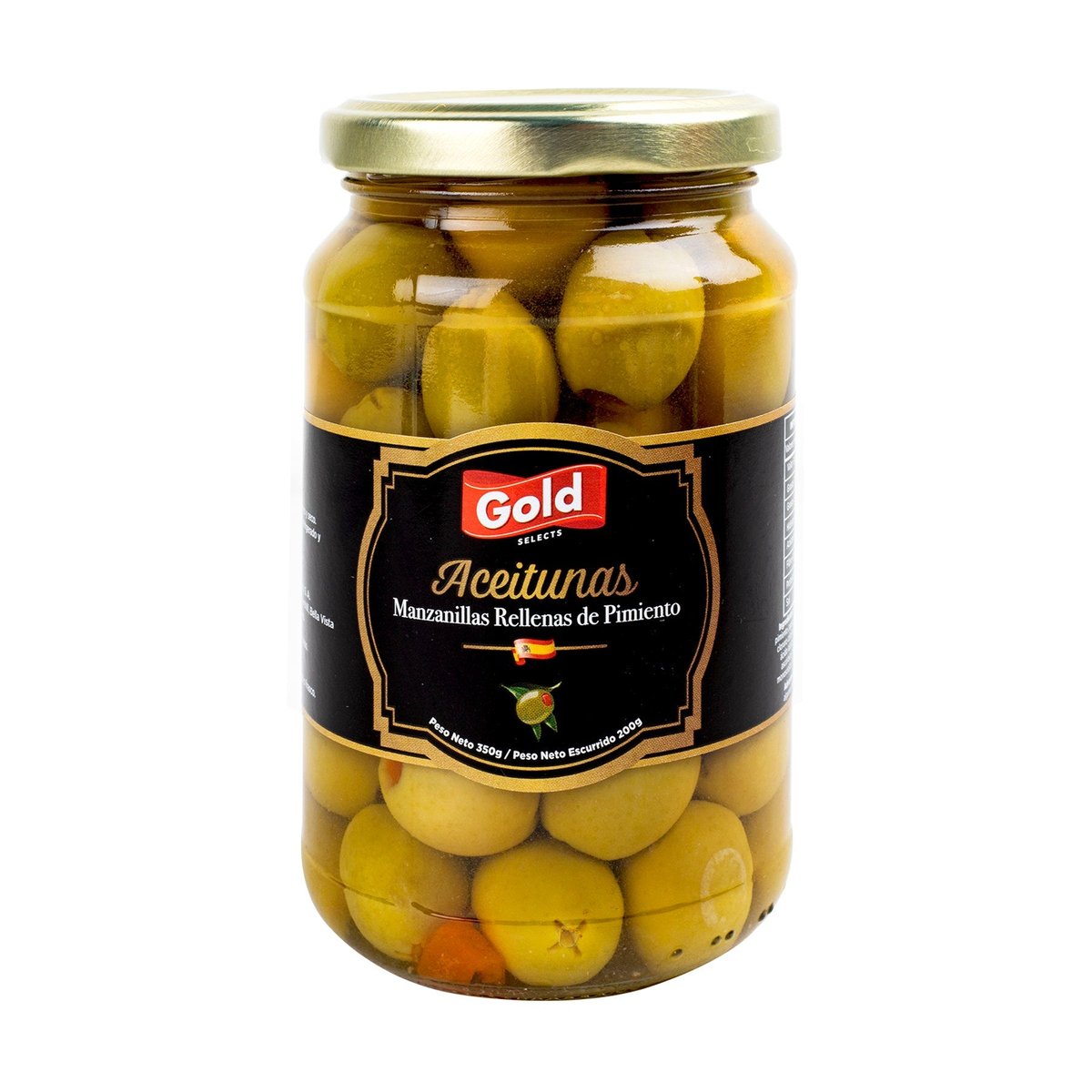 Gold Aceitunas Manzanillas Rellenas De Pimiento 350 g