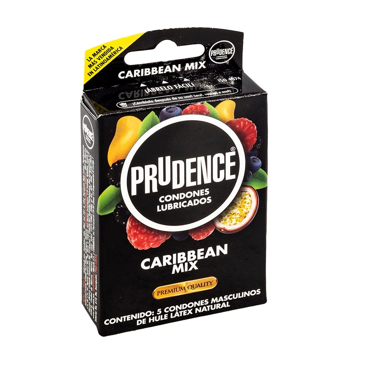 Condones Prudence Caribbean Mix Sabor Y Aroma 5 uds
