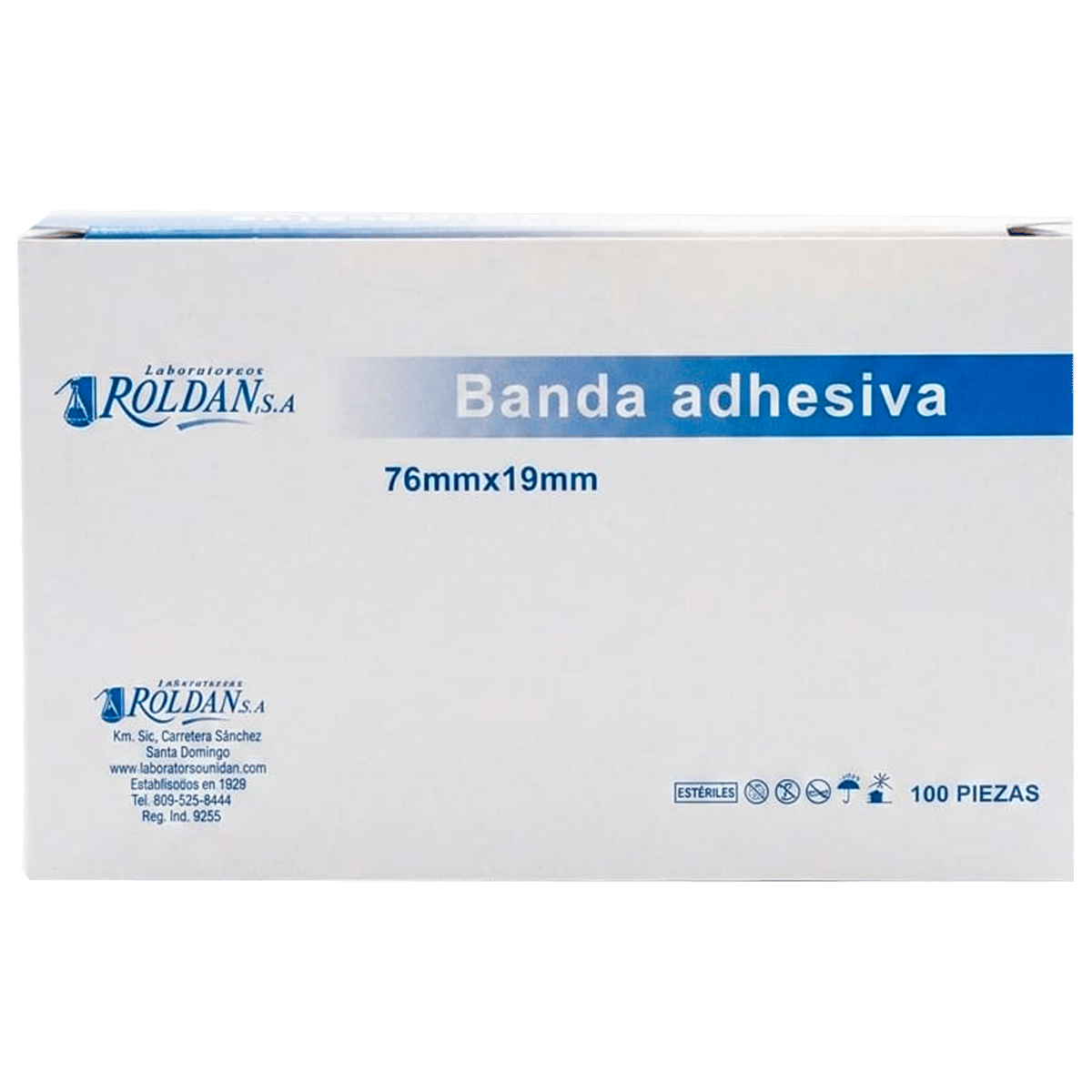 Banda Adhesiva 76 x 19 mm 100 Unidades 