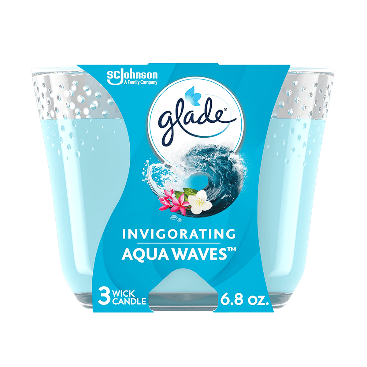 Vela Aromática De 3 Mechas Aqua Waves glade 6.8 oz