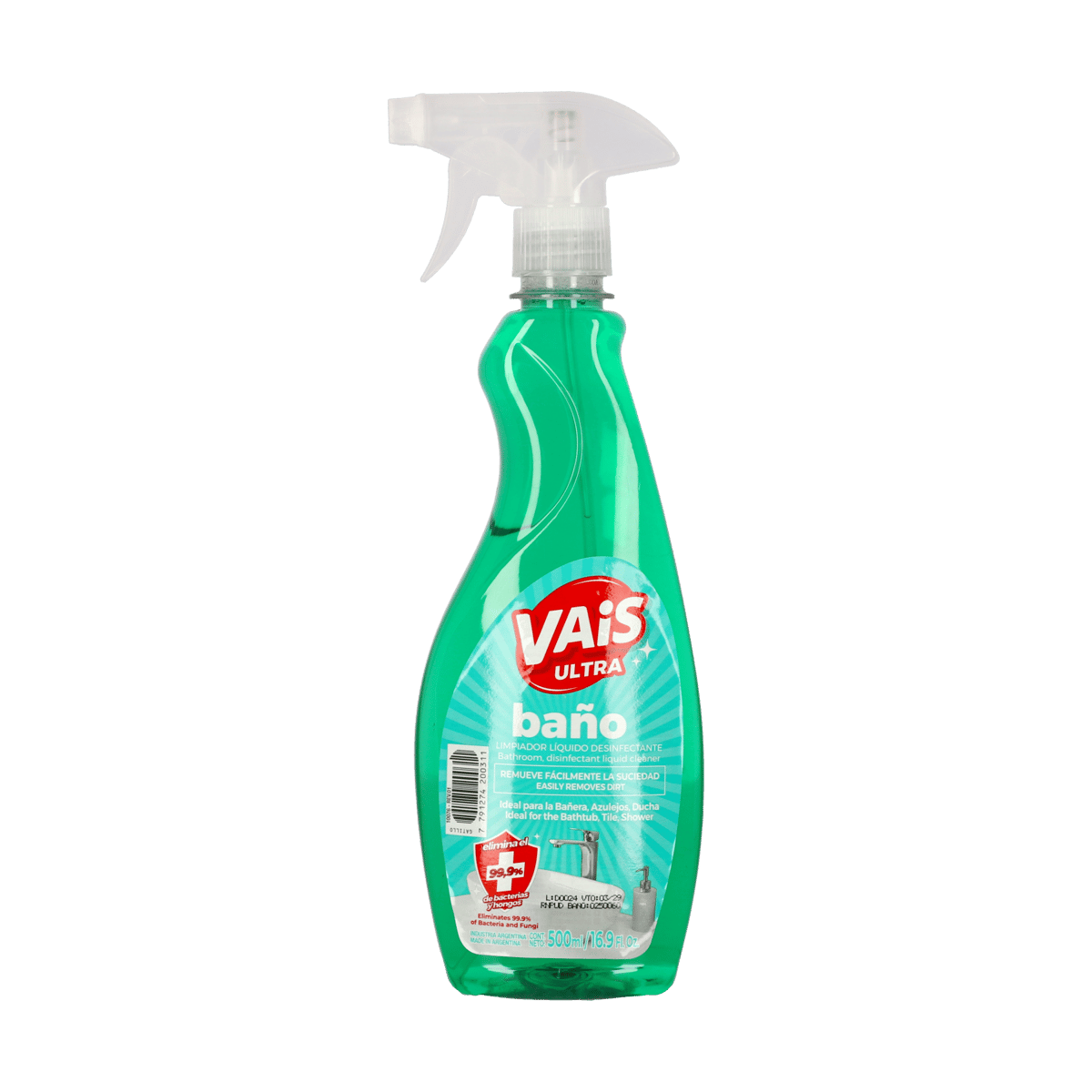Limpiador Liquido Desinfectante para Baño Vais Ultra 500 ml 