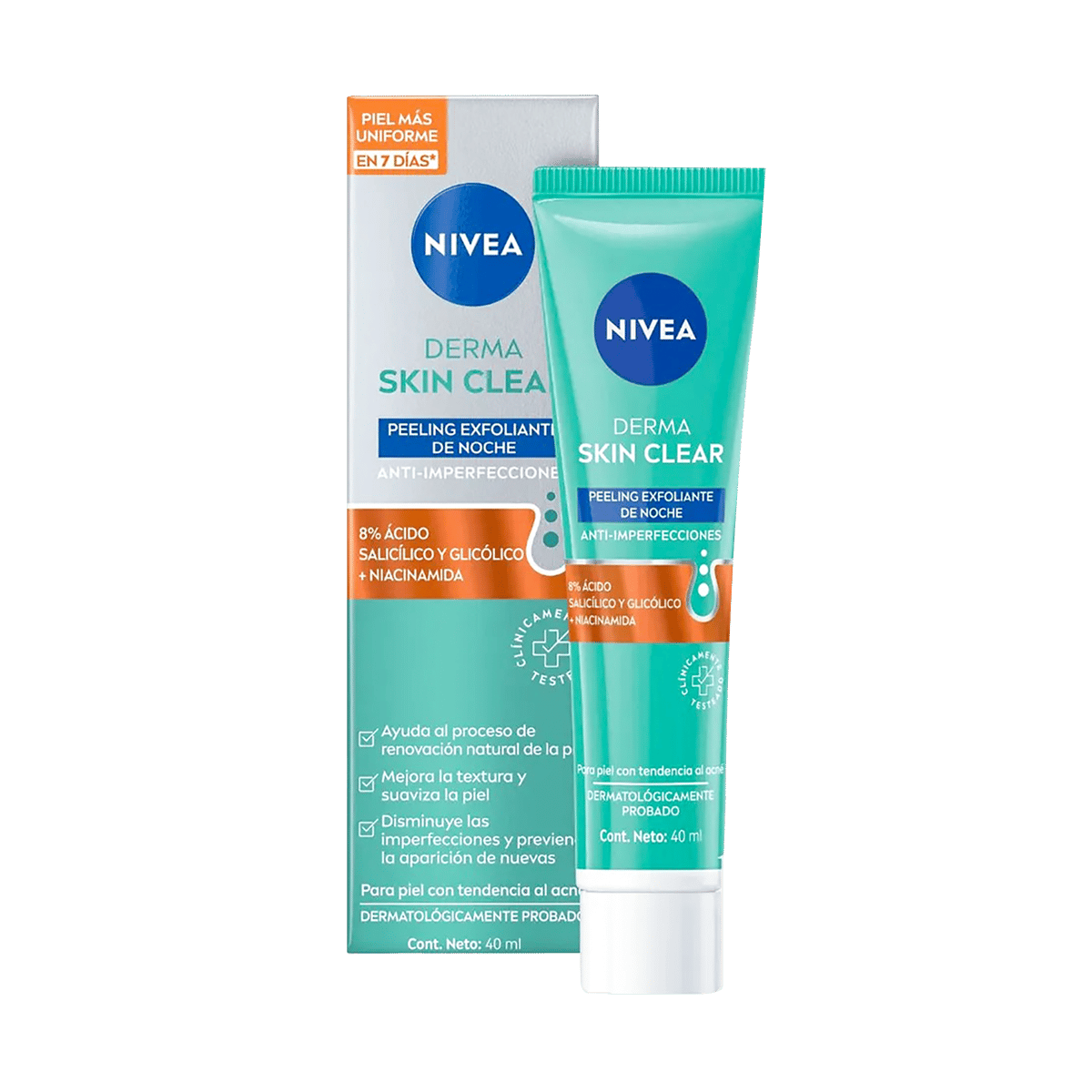 Peeling Facial De Noche Nivea Derma Skin Clear 40 ml 