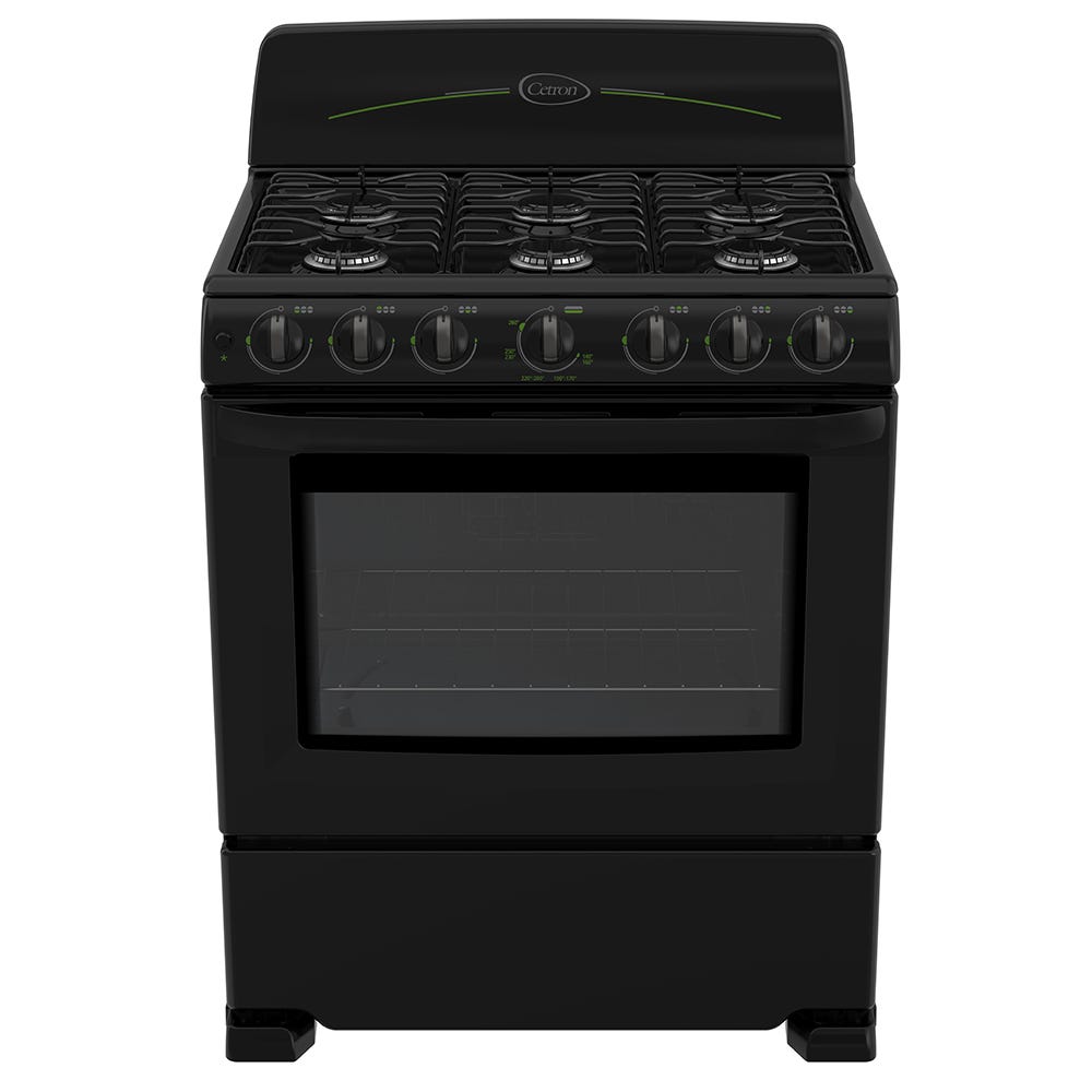 Estufa Cetron Negra M/EC3030BAPN3 30" / 6 Quemadores