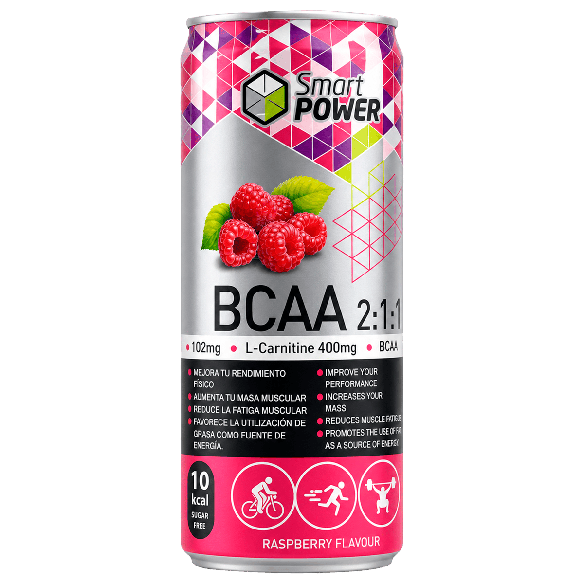 Bebida con BCAA Smart Power Sabor Frambuesa 330 mL