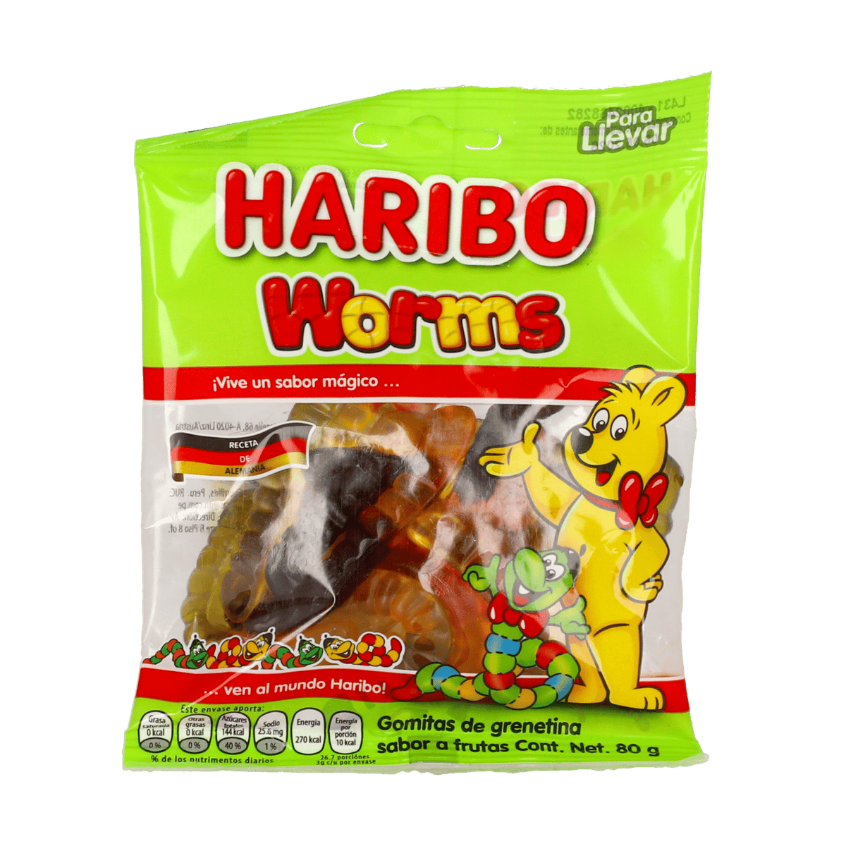 Gomitas Haribo Worms 80 g 