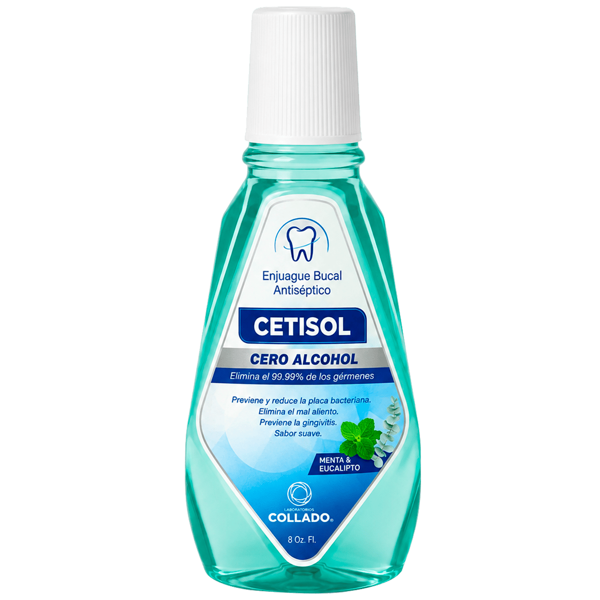 Enjuague Bucal Cetisol Cero Alcohol 8 oz 