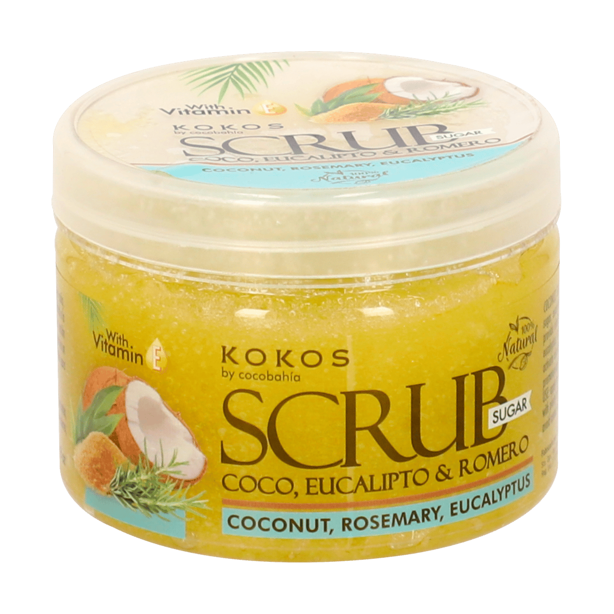 Exfoliante Kokos de Coco, Eucalipto y Romero 8 Oz