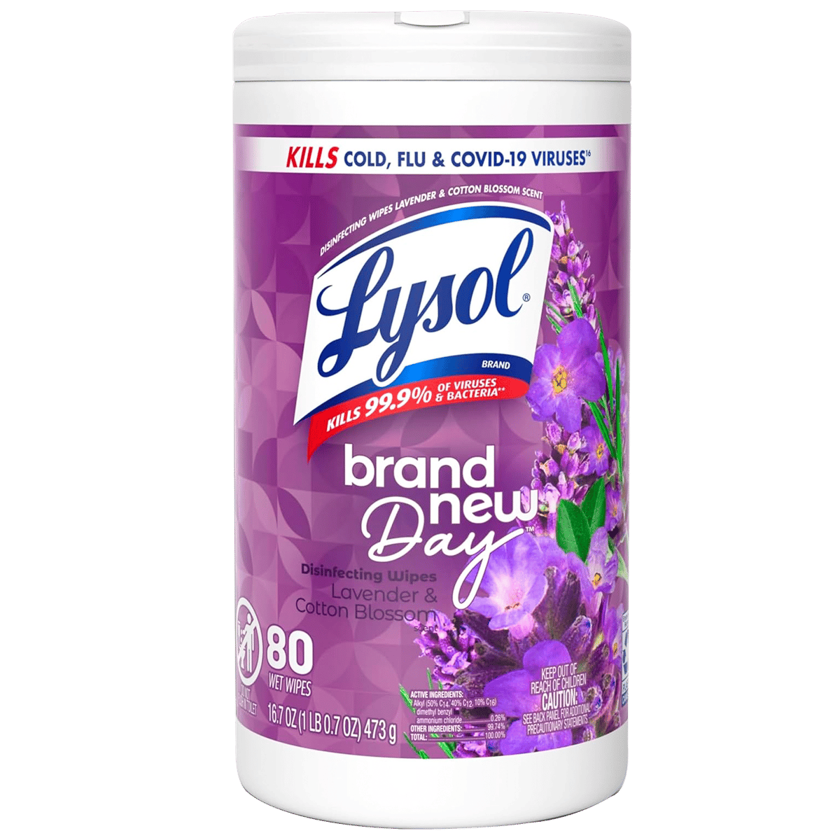 Toallitas Desinfectantes Lysol Lavanda 80 Unidades