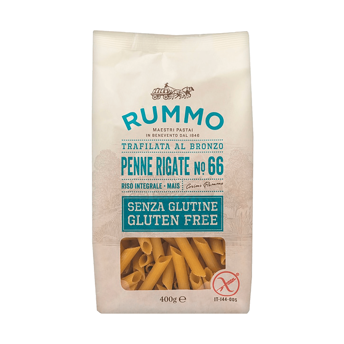 Pasta Rummo Penne Rigate N.66 Sin Gluten 400g