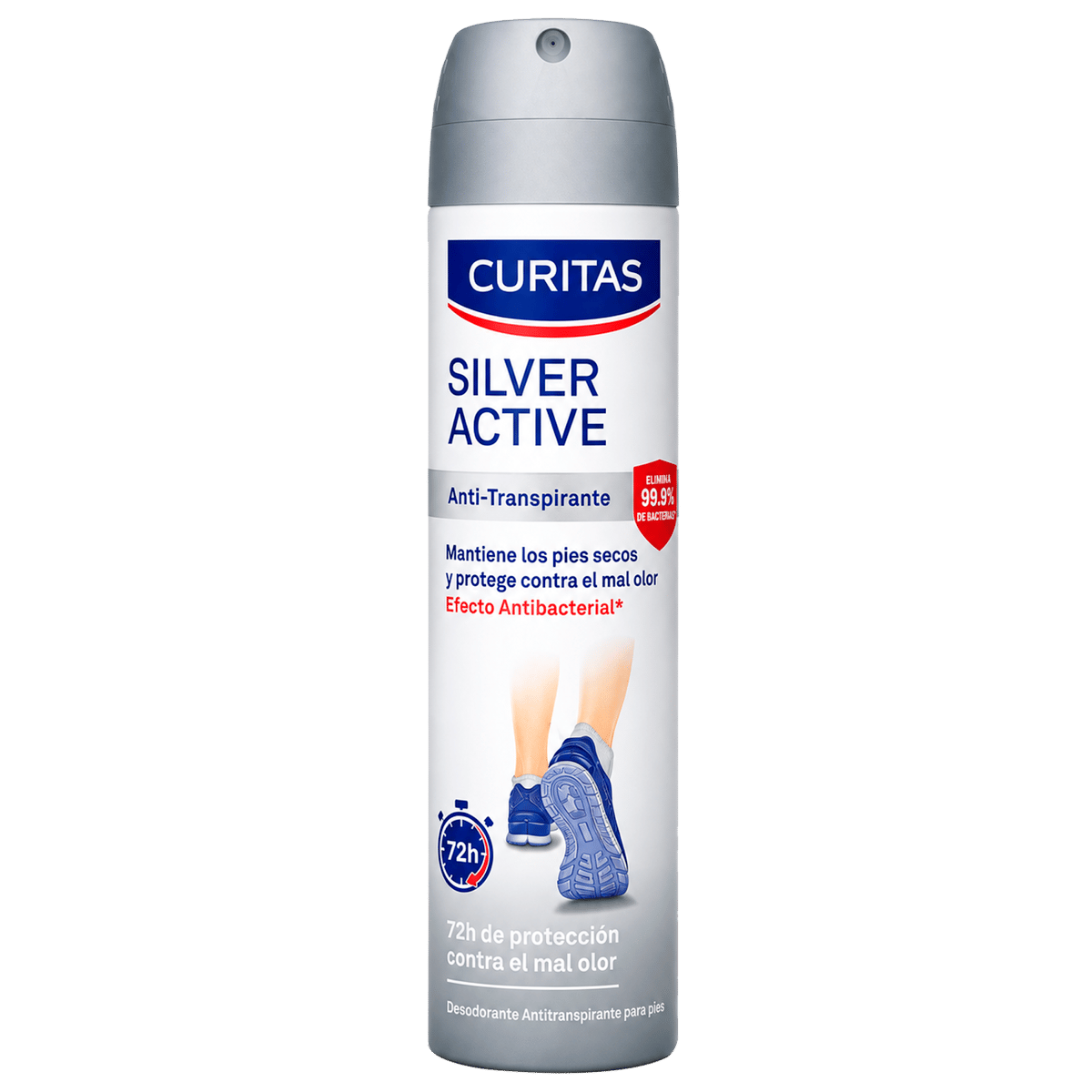 Desodorante Antitranspirante para Pies Curitas Silver Active 150 mL