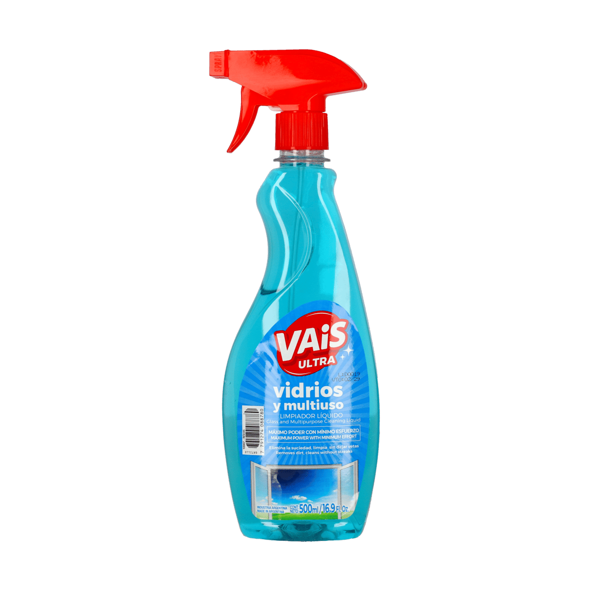 Limpiador de Cristales Multiusos Vais Ultra 500 ml