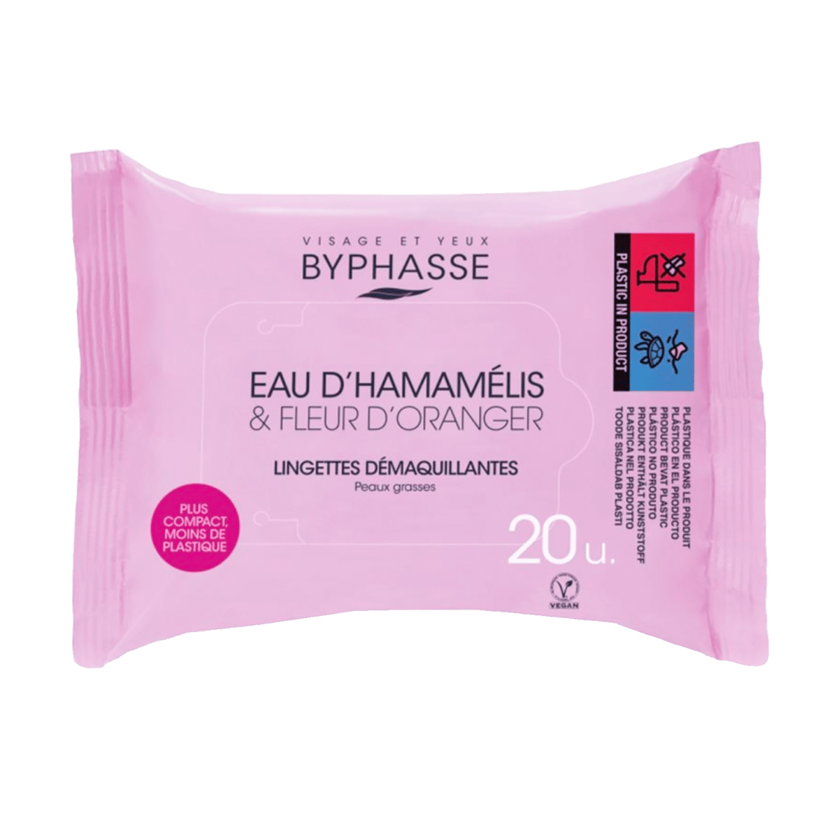 Toallas Desmaquillantes Agua De Hamamelis Byphasse 20 Unidades