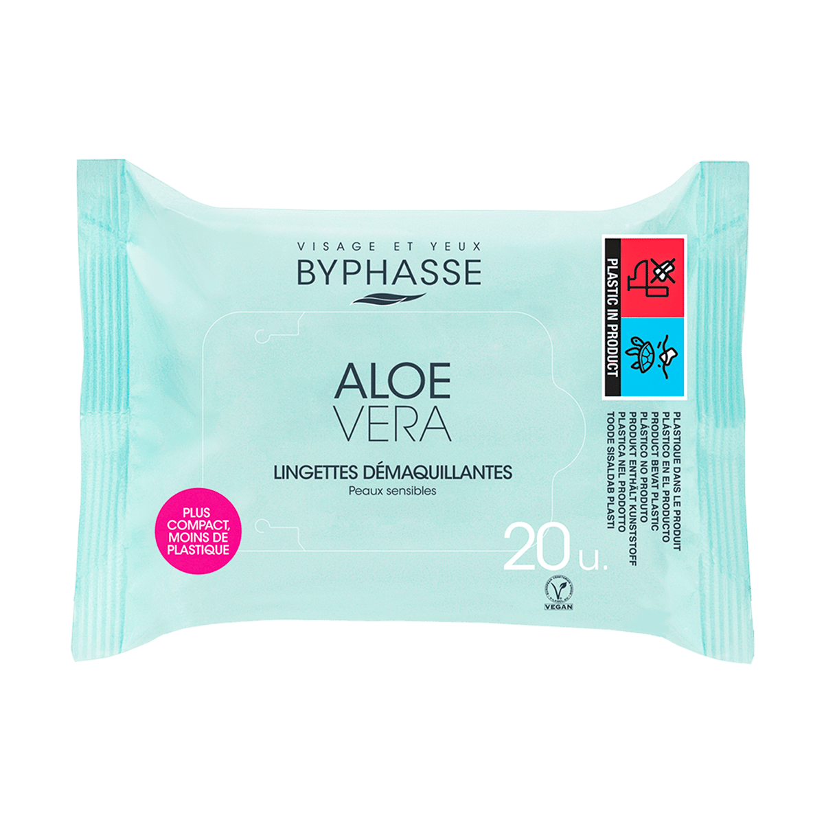Toallas Desmaquillantes De Aloe Vera Byphasse 20 Unidades