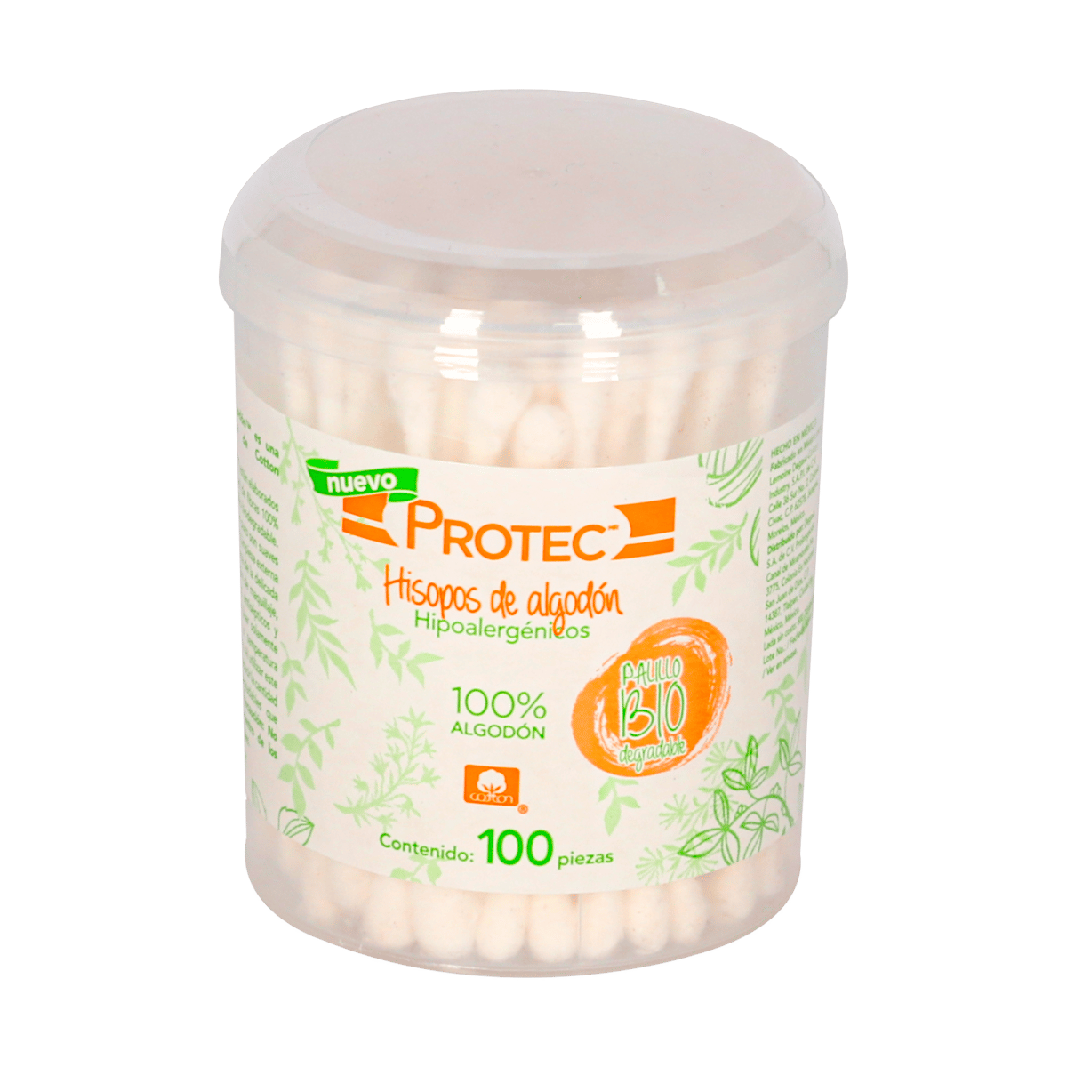 Hisopos De Algodón  Protec 100 Unidades