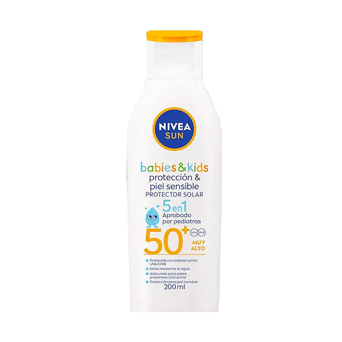 Protector Solar 5 En 1 Nivea Sun Para Niños 50+UVA 200 ml